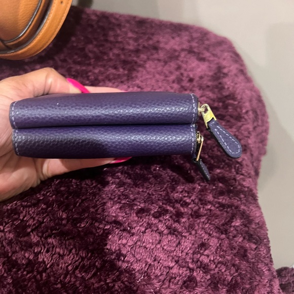 Coach Purple Leather Wallet - Picture 3 of 5